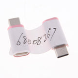 Maxbell 2Piece USB Type C Converter Adapter Charge Data Sync for iPhone Pink