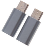 Maxbell 2Piece USB Type C Converter Adapter Charge Data Sync for iPhone Dark Gray