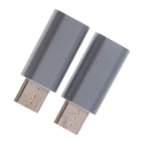 Maxbell 2Piece USB Type C Converter Adapter Charge Data Sync for iPhone Dark Gray