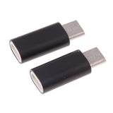 Maxbell 2Piece USB Type C Converter Adapter Charge Data Sync for iPhone Black