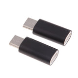 Maxbell 2Piece USB Type C Converter Adapter Charge Data Sync for iPhone Black