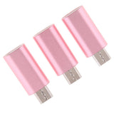 Maxbell 3Piece Micro USB Converter Adapter Charge Data Sync for iPhone Rose Gold