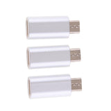 Maxbell 3Piece Micro USB Converter Adapter Charge Data Sync for iPhone Silver