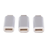 Maxbell 3Piece Micro USB Converter Adapter Charge Data Sync for iPhone Silver