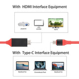 Maxbell Type C To HDMI HDTV TV Cable Adapter for Samsung Macbook 2Meter