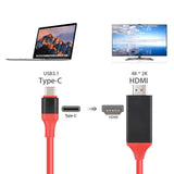 Maxbell Type C To HDMI HDTV TV Cable Adapter for Samsung Macbook 2Meter
