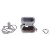 Max Silicone Protective Cover Case with Anti-Lost Strap for Apple AirPods Gray