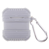 Max Silicone Protective Cover Case with Anti-Lost Strap for Apple AirPods Gray