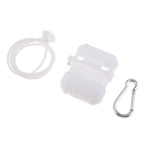 Max Silicone Protective Cover Case with Anti-Lost Strap for Apple AirPods White