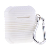 Max Silicone Protective Cover Case with Anti-Lost Strap for Apple AirPods White