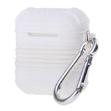 Max Silicone Protective Cover Case with Anti-Lost Strap for Apple AirPods White