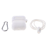Max Silicone Protective Cover Case with Anti-Lost Strap for Apple AirPods White