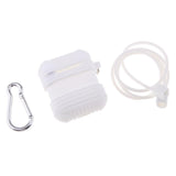 Max Silicone Protective Cover Case with Anti-Lost Strap for Apple AirPods White