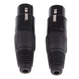 Maxbell 2 Pieces 5Pin/5P XLR Connector Plug Female Audio Microphone Connector