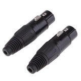 Maxbell 2 Pieces 5Pin/5P XLR Connector Plug Female Audio Microphone Connector
