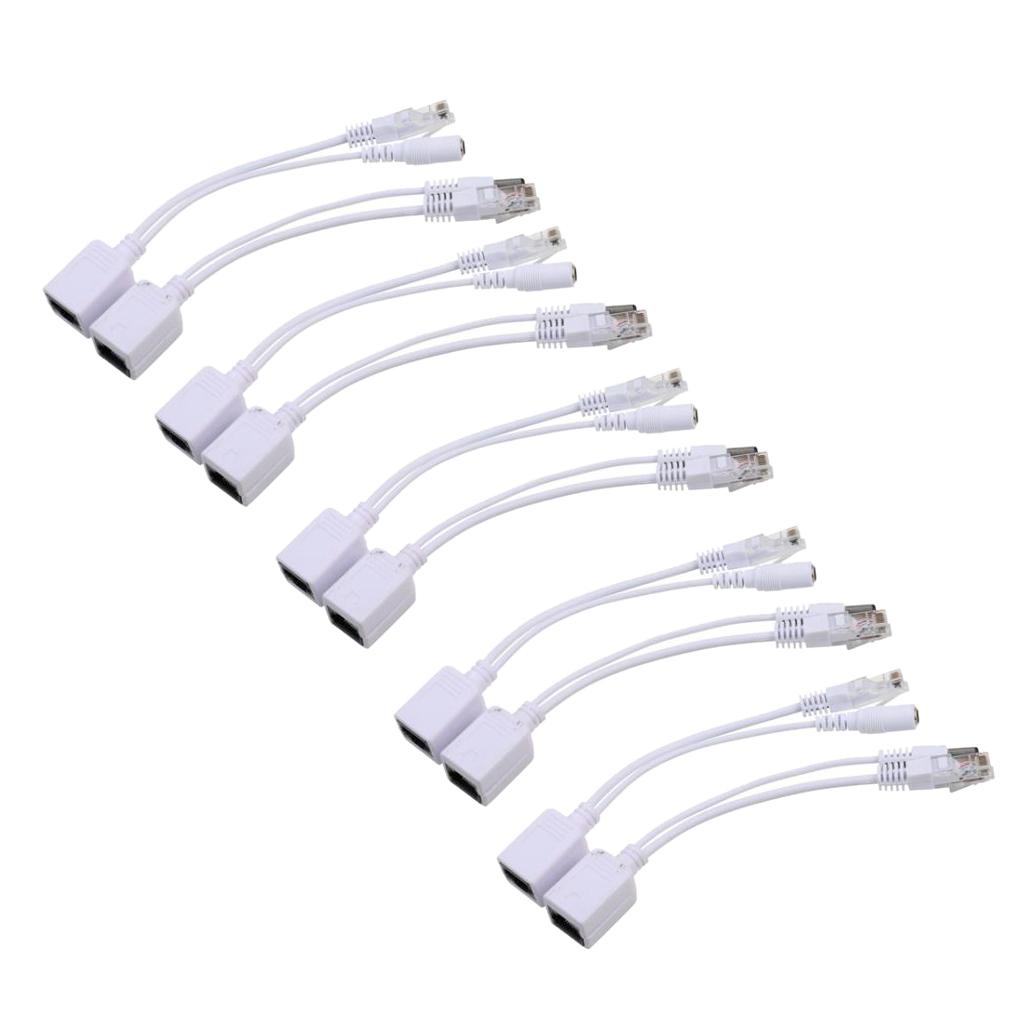 Maxbell 5x Power Over Ethernet Passive 24-36V To 12V 1.5A PoE Adapter Splitter Cable