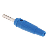 Max 5Pieces 4mm Wire Audio Speaker Cable Banana Plug Connectors Adapter blue