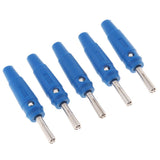 Max 5Pieces 4mm Wire Audio Speaker Cable Banana Plug Connectors Adapter blue