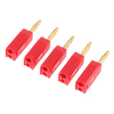 Max 5Pieces 2mm Banana Plug for Test Probes Instrument Meter Connector red