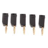 Max 5Pieces 2mm Banana Plug for Test Probes Instrument Meter Connector black