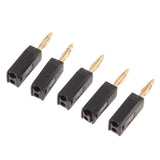 Max 5Pieces 2mm Banana Plug for Test Probes Instrument Meter Connector black