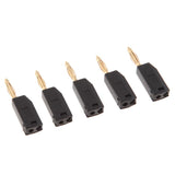 Max 5Pieces 2mm Banana Plug for Test Probes Instrument Meter Connector black