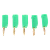 Max 5Pieces 2mm Banana Plug for Test Probes Instrument Meter Connector green