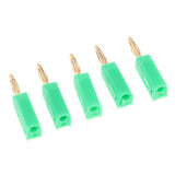 Max 5Pieces 2mm Banana Plug for Test Probes Instrument Meter Connector green
