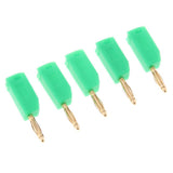Max 5Pieces 2mm Banana Plug for Test Probes Instrument Meter Connector green