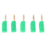Max 5Pieces 2mm Banana Plug for Test Probes Instrument Meter Connector green