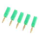 Max 5Pieces 2mm Banana Plug for Test Probes Instrument Meter Connector green