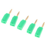 Max 5Pieces 2mm Banana Plug for Test Probes Instrument Meter Connector green