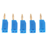 Max 5Pieces 2mm Banana Plug for Test Probes Instrument Meter Connector blue