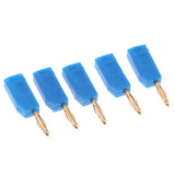 Max 5Pieces 2mm Banana Plug for Test Probes Instrument Meter Connector blue