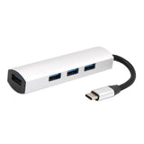 Maxbell Ultra Slim USB Type C Adapter, USB-C to 4 Ports USB-A 3.0 Converter Cable Compatible For USB Type C Devices