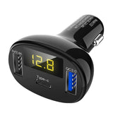 Maxbell USB C Car Charger Kit Dual USB & Type-C Support QC3.0