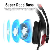Maxbell Porfessional Gaming Stereo Headset Headphone with Mic LED Light Red