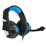 Maxbell Gaming Stereo Headset Soft Memory Earmuffs Headphone with Mic LED Light Blue