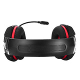 Maxbell G1000 3.5mm PC Bass Stereo Headphones LED Light Gaming Headset Black and red