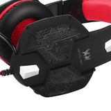 Maxbell G1000 3.5mm PC Bass Stereo Headphones LED Light Gaming Headset Black and red
