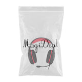 Maxbell G1000 3.5mm PC Bass Stereo Headphones LED Light Gaming Headset Black and red