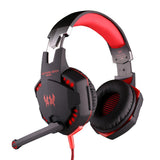 Maxbell Gaming Stereo Headset Soft Earmuffs Headphone with Mic LED Black and Red