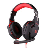 Maxbell Gaming Stereo Headset Soft Earmuffs Headphone with Mic LED Black and Red