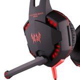 Maxbell Gaming Stereo Headset Soft Earmuffs Headphone with Mic LED Black and Red