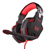 Maxbell Gaming Stereo Headset Soft Earmuffs Headphone with Mic LED Black and Red