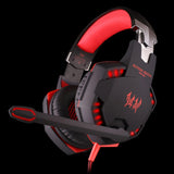 Maxbell Gaming Stereo Headset Soft Earmuffs Headphone with Mic LED Black and Red