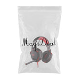 Maxbell Gaming Stereo Headset Soft Earmuffs Headphone with Mic LED Black and Red