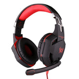 Maxbell Gaming Stereo Headset Soft Earmuffs Headphone with Mic LED Black and Red