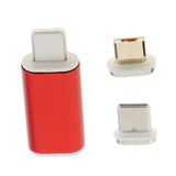 Maxbell Type C Port Magnetic Adapter Charger For iPhone IOS Android Type C Red