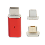Maxbell Type C Port Magnetic Adapter Charger For iPhone IOS Android Type C Red